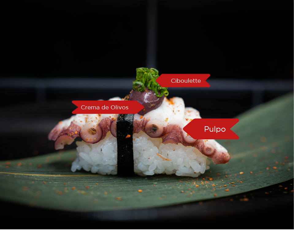 Sushi Nigiri de Pulpo, receta tradicional japonesa - el Rey del Pulpo